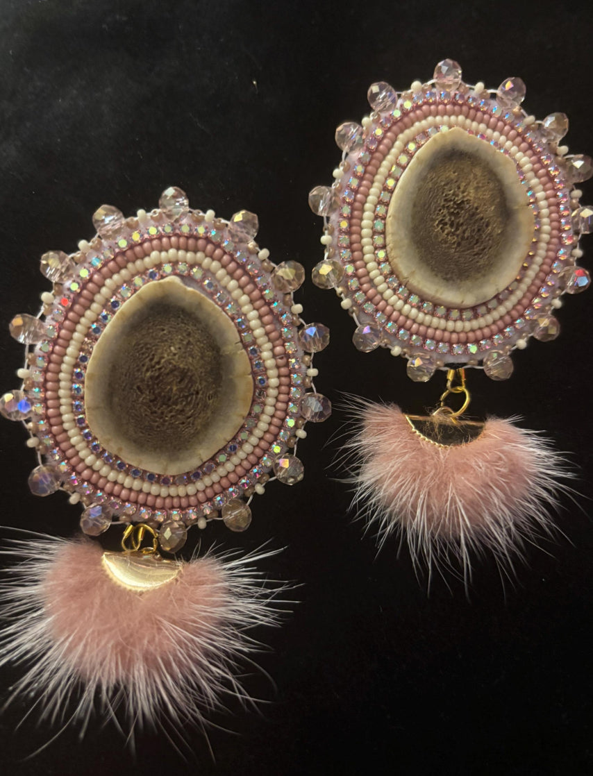 Antler earring & necklace set